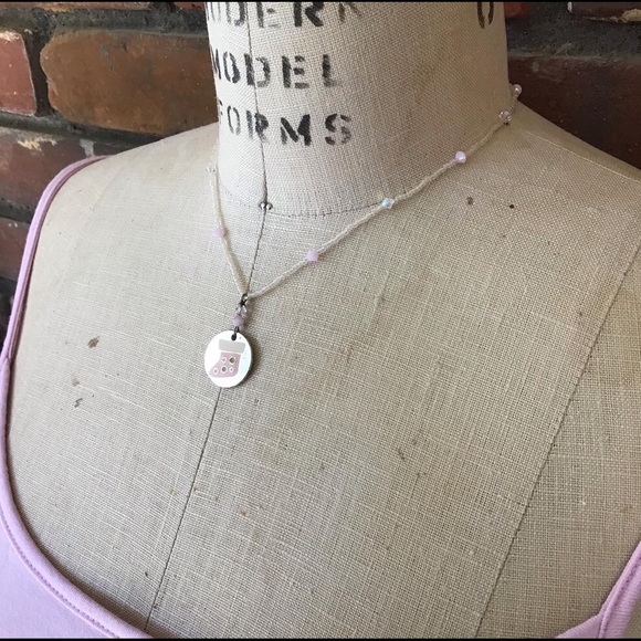 Handmade Pink Stocking Kid’s Crystal Necklace by McGlamorous - Picture 4 of 9